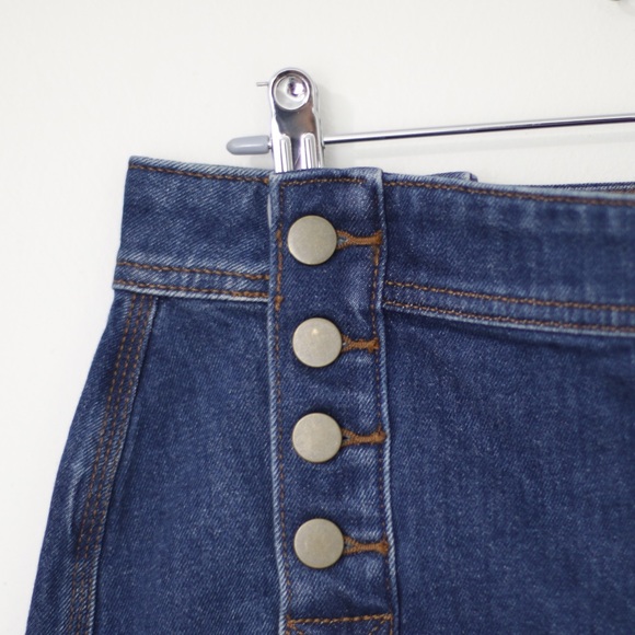 NEW Loft Jean Denim Sailor Skirt Button Front 0 - Picture 8 of 8